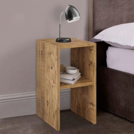 Κομοδίνο Deseo pakoworld σε oak απόχρωση  30x30x60εκ