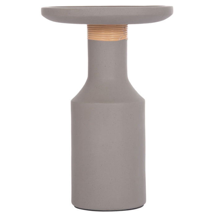 ΒΟΗΘΗΤΙΚΟ ΤΡΑΠΕΖΙ TRED(T) HM18169.03 FIBER CEMENT ΓΚΡΙ-ΦΥΣΙΚΟ RATTAN--Φ40x61Υεκ.-3