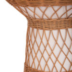 ΒΟΗΘΗΤΙΚΟ ΤΡΑΠΕΖΙ ΣΤΡΟΓΓΥΛΟ DELIA HM18167.02 FIBER CEMENT ΛΕΥΚΟ & RATTAN Φ40x45Υεκ-6