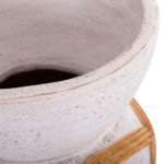 ΔΙΑΚΟΣΜΗΤΙΚΟ ΒΑΖΟ ΔΑΠΕΔΟΥ MAYNARD HM4672.02S FIBER CEMENT ΛΕΥΚΟ--RATTAN Φ27.5x50Υεκ-6