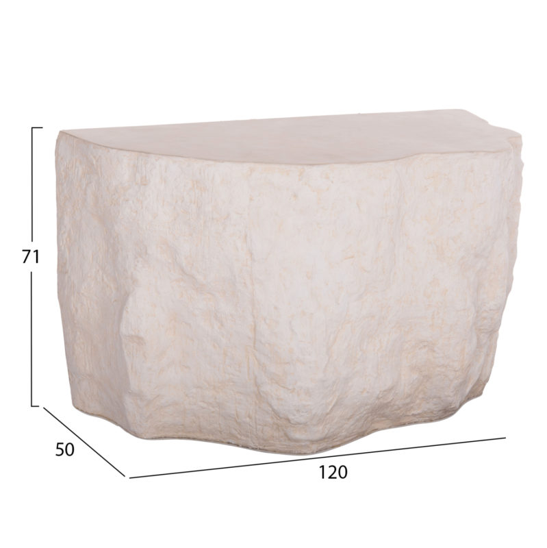 ΚΟΝΣΟΛΑ INTERON HM18152.02 FIBER CEMENT ΣΕ ΛΕΥΚΟ--120x50x71Υεκ.-2