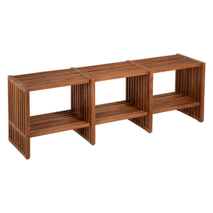 ΚΟΝΣΟΛΑ NYA HM9831 ΜΑΣΙΦ ΞΥΛΟ TEAK ΣΕ ΦΥΣΙΚΟ ΧΡΩΜΑ 130x29
