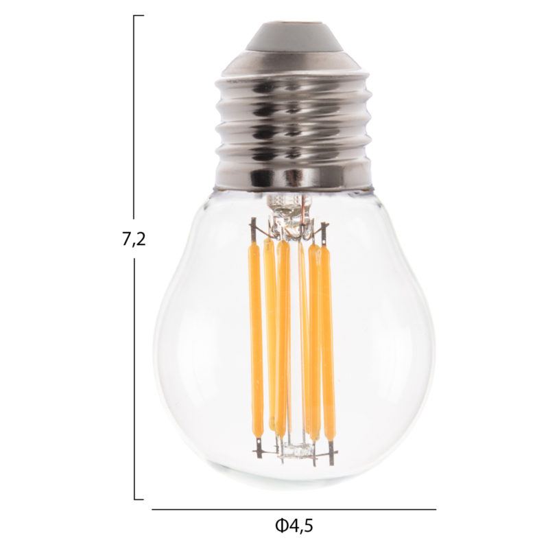 ΛΑΜΠΤΗΡΑΣ HM4046.01 LED FILAMENT 6W E27 2700K ΔΙΑΦΑΝΟ DIMMABLE-2