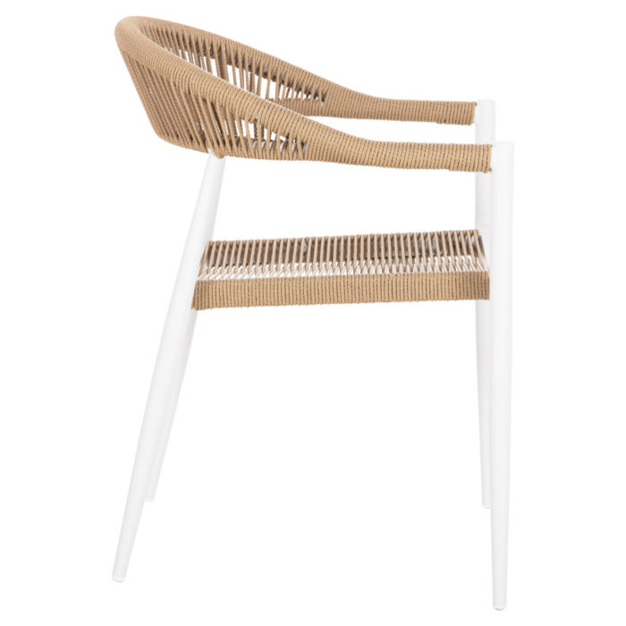 ΠΟΛΥΘΡΟΝΑ ΑΛΟΥΜΙΝΙΟΥ GRET HM5854.01 ΛΕΥΚΗ PE RATTAN ΜΠΕΖ 56x55