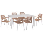 ΣΕΤ ΤΡΑΠΕΖΑΡΙΑΣ ΕΞ.ΧΩΡΟΥ 7ΤΜΧ KRUM HM21131 ΛΕΥΚΟ ΑΛΟΥΜΙΝΙΟ--P.E.RATTAN-2