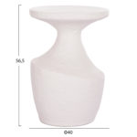 ΤΡΑΠΕΖΙ ΒΟΗΘΗΤΙΚΟ REBON HM18156.02L FIBER CEMENT ΣΕ ΛΕΥΚΟ--Φ40x56.5Υεκ.-2