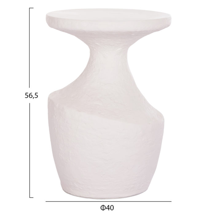 ΤΡΑΠΕΖΙ ΒΟΗΘΗΤΙΚΟ REBON HM18156.02L FIBER CEMENT ΣΕ ΛΕΥΚΟ--Φ40x56.5Υεκ.-2