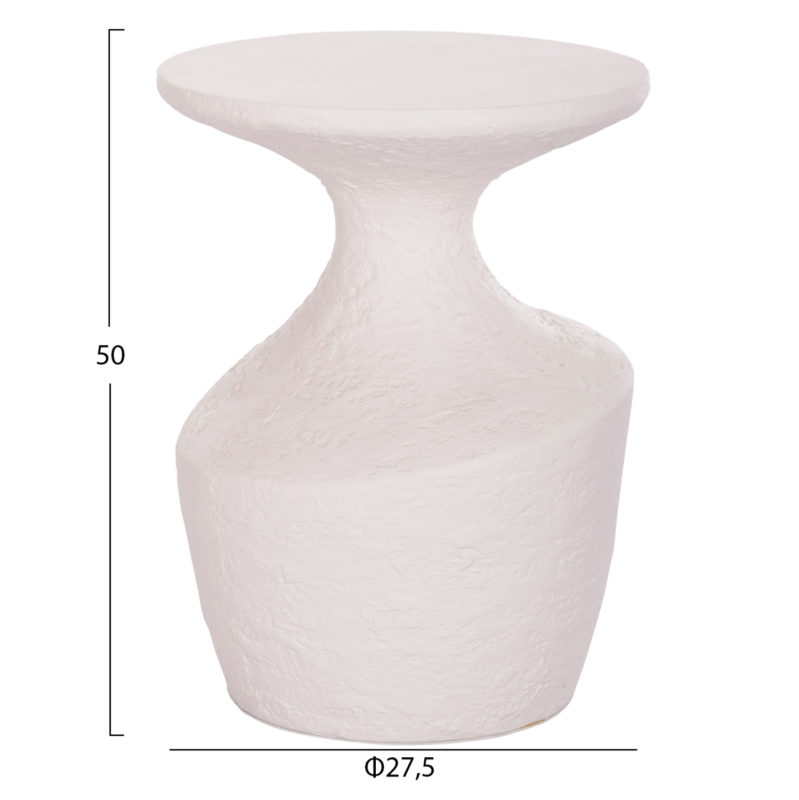 ΤΡΑΠΕΖΙ ΒΟΗΘΗΤΙΚΟ REBON HM18156.02S FIBER CEMENT ΣΕ ΛΕΥΚΟ--Φ27.5x50Υεκ.-2