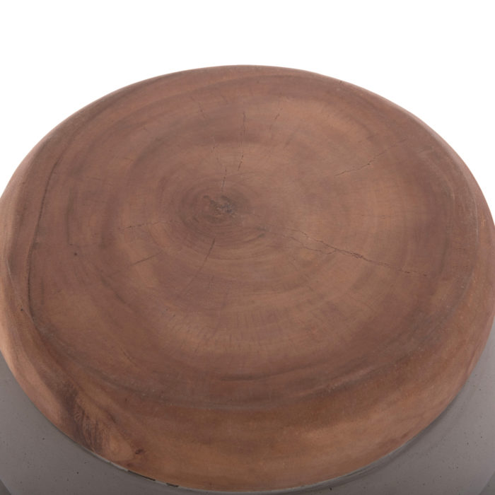 ΤΡΑΠΕΖΙ ΒΟΗΘΗΤΙΚΟ PUFFAT HM18172.03 FIBER CEMENT ΓΚΡΙ- ΞΥΛΟ TEAK TOP Φ45x46Υεκ.-5