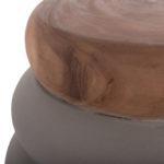 ΤΡΑΠΕΖΙ ΒΟΗΘΗΤΙΚΟ PUFFAT HM18172.03 FIBER CEMENT ΓΚΡΙ- ΞΥΛΟ TEAK TOP Φ45x46Υεκ.-7