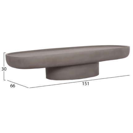 ΤΡΑΠΕΖΙ ΣΑΛΟΝΙΟΥ DESSY HM18153.03 FIBER CEMENT ΣΕ ΓΚΡΙ--151x66x30Υεκ.-2